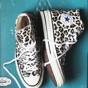 Free People Leopard  Converse size 7
